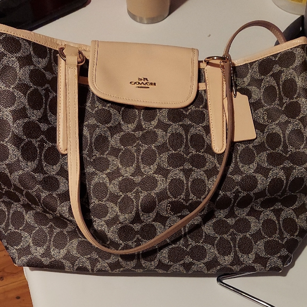 Coach Brown and Tan Classic Tote